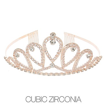 ELEGANT MED Cubic Zirconia TIARA