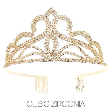 ELEGANT CUBIC ZIRCONIA TIARA