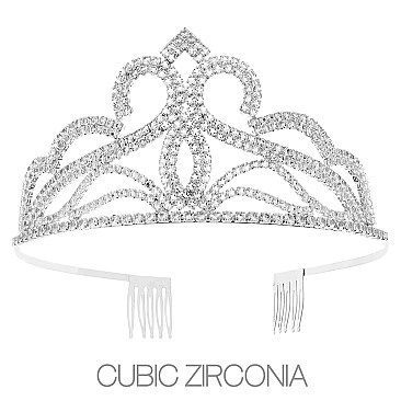 ELEGANT CUBIC ZIRCONIA TIARA