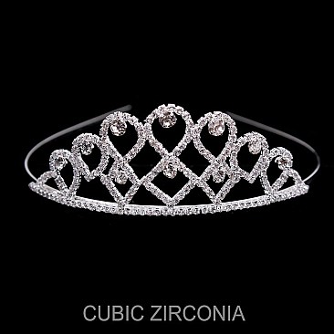 ELEGANT TEARDROP CUBIC ZIRCONIA TIARA