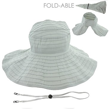 PLEATED FABRIC SUN VISOR