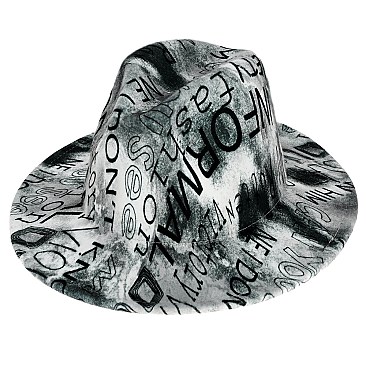 TRENDY Colorful Graffiti Fedora Hat for Women