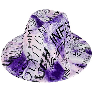 TRENDY Colorful Graffiti Fedora Hat for Women