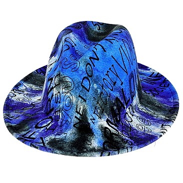 TRENDY Colorful Graffiti Fedora Hat for Women