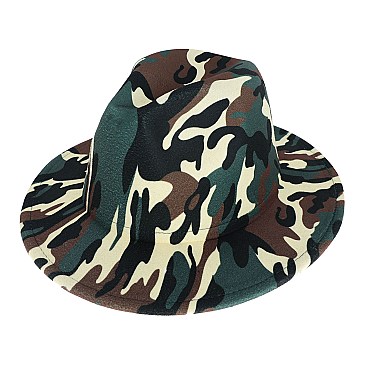 TRENDY CAMOUFLAGE Fedora Hat for Women