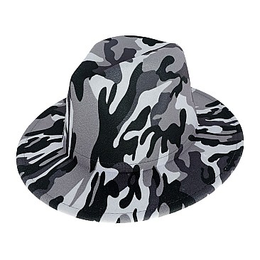 TRENDY CAMOUFLAGE Fedora Hat for Women