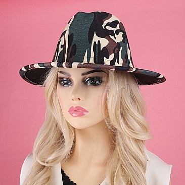 CAMOUFLAGE Fedora Hat for Women