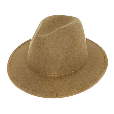 FASHIONABLE SOLID COLOR FEDORA HAT