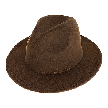 FASHIONABLE SOLID COLOR FEDORA HAT