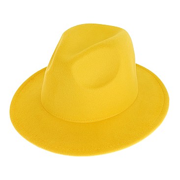 FASHIONABLE SOLID COLOR FEDORA HAT