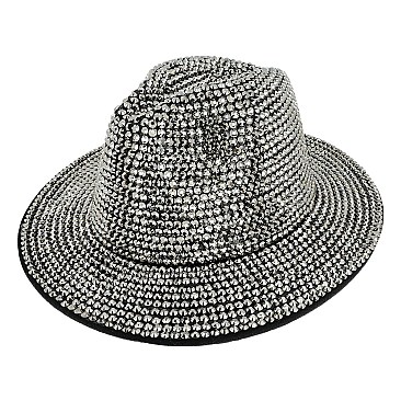 Rhinestone Fedora Hat for Women - Trendy Vibrant Colors