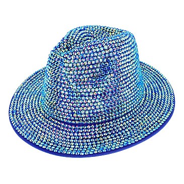 Rhinestone Fedora Hat for Women - Trendy Vibrant Colors