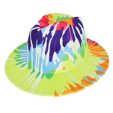 TRENDY TIE DYE Fedora Hat for Women