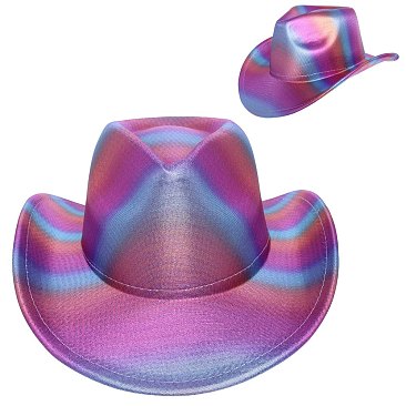 FASHIONABLE Shiny Rainbow Print COWBOY HAT