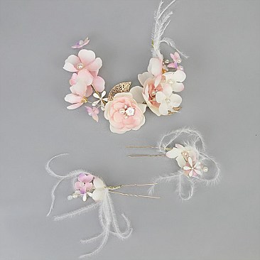 DAINTY FLORAL W/ PEARL HEADPIECE SLHTH1029