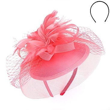 Classy Elegant Wedding Fascinator With Floral Center