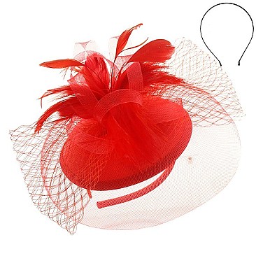 Classy Elegant Wedding Fascinator With Floral Center