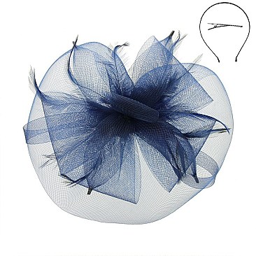 Fashionable Headband/pin with Ruffle Flower Mesh Bow SLHTH2122