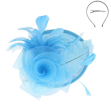 Rose Design Sinamay Fascinator