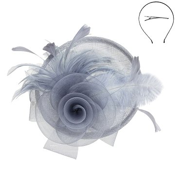 Rose Design Sinamay Fascinator