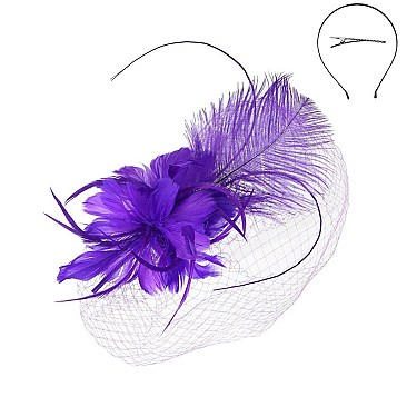 Trendy Feather Headband W Long Feather