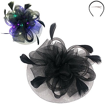 Lights Feathers and Loops Design Fascinator MEZ2198
