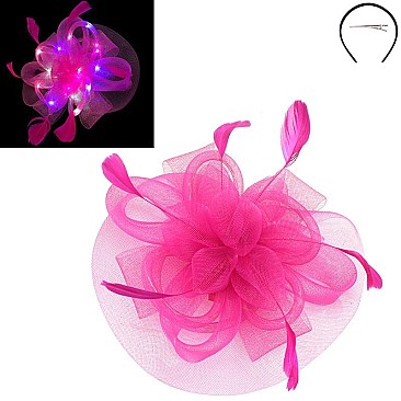 Lights Feathers and Loops Design Fascinator MEZ2198