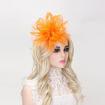 Classy Fascinator with Medium Center Rose Mesh SLHTH2201