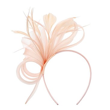 SIDE LOOPS FEATHERS FASCINATOR