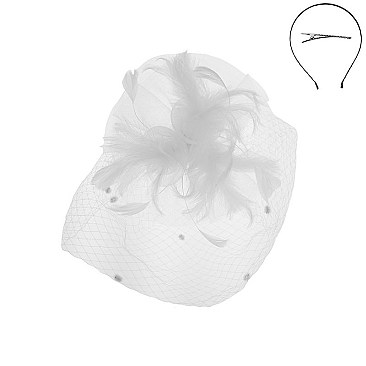 FLOWER BOUQUET VEIL FASCINATOR