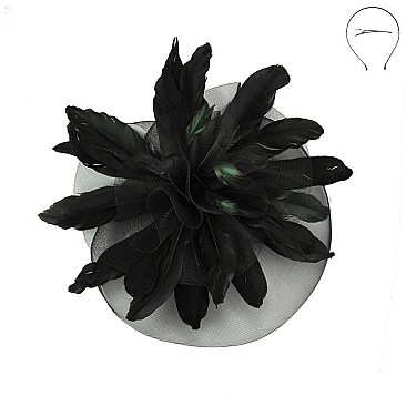 LARGE DERBY VEIL FASCINATOR