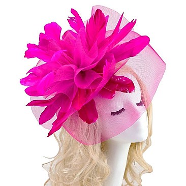 LARGE DERBY VEIL FASCINATOR