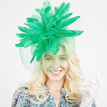 LARGE DERBY VEIL FASCINATOR