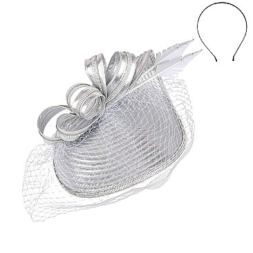 Large Rhinestone Satin Classic  Fascinator