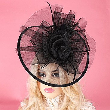 STYLISH Large FASCINATOR WITH DUAL CLIP AND HEADBAND