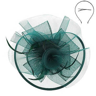 STYLISH Large FASCINATOR WITH DUAL CLIP AND HEADBAND