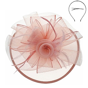 STYLISH Large FASCINATOR WITH DUAL CLIP AND HEADBAND