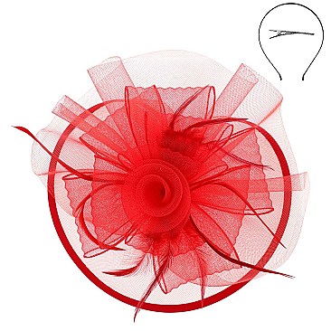 STYLISH Large FASCINATOR WITH DUAL CLIP AND HEADBAND