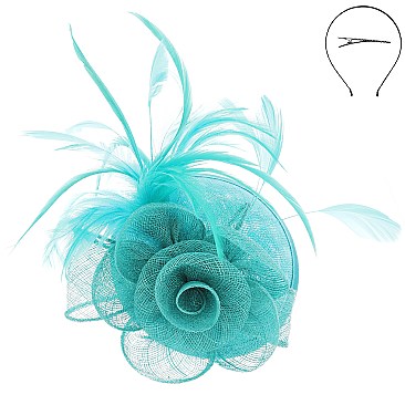 Rose Design Sinamay Fascinator