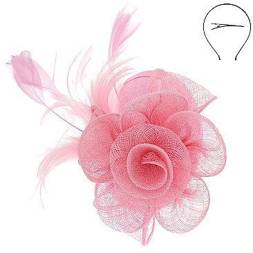 Rose Design Sinamay Fascinator
