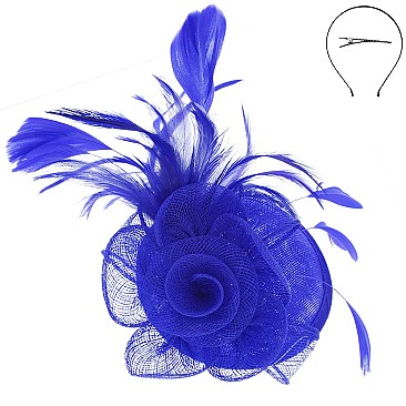 Rose Design Sinamay Fascinator