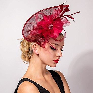 Unique Vintage INSPIRED  Feather flower Fascinator