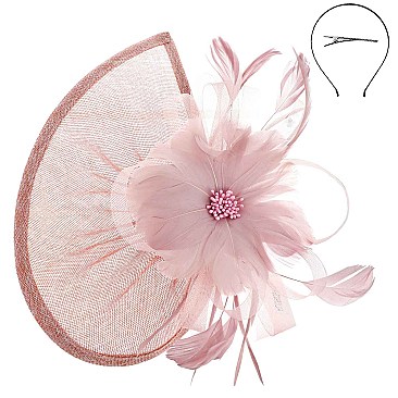 Unique Vintage INSPIRED  Feather flower Fascinator