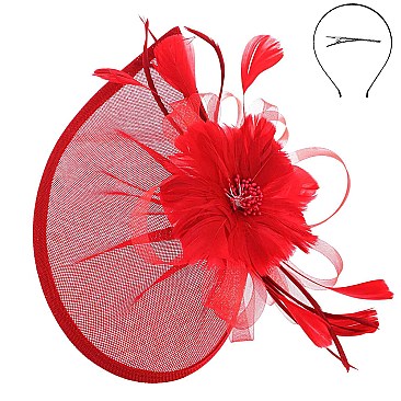 Unique Vintage INSPIRED  Feather flower Fascinator