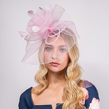 Classy Fascinator with FLORAL MESH