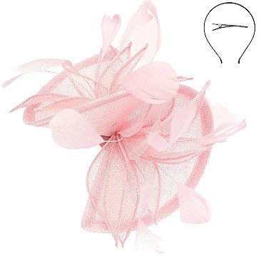 SINAMAY FEATHER FOLDED FASCINATOR