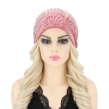 CLASSIC FAN STONE VELVET SOFT BEANIE