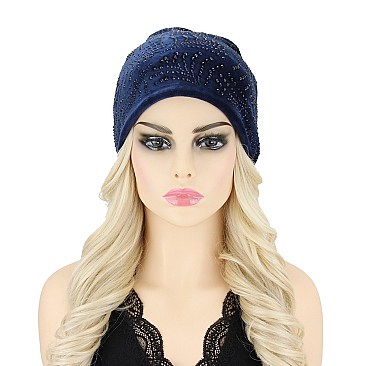 CLASSIC FAN STONE VELVET SOFT BEANIE