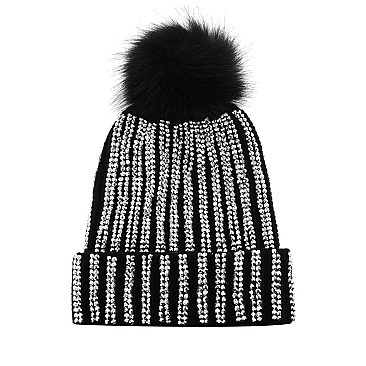 Embellished Stripes Beanie MEZHTK1067