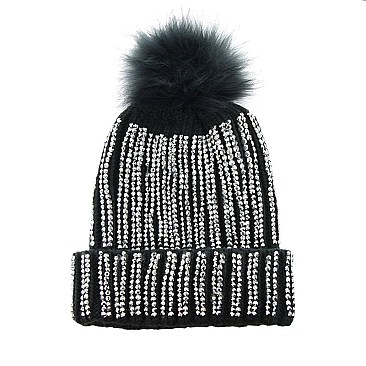 Embellished Stripes Beanie MEZHTK1067